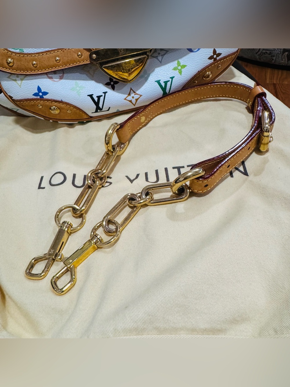 LOUIS VUITTON Takashi Murakami X Louis Vuitton White Monogram Multicolore Rita - Picture 11 of 15
